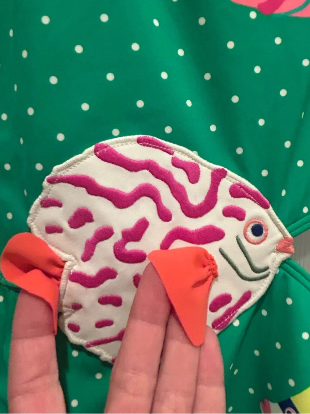 NWT Mini Boden Girls Fish Appliqué Swimsuit 👙🐠